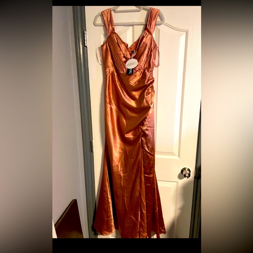 NWT Pink Satin Formal Dress